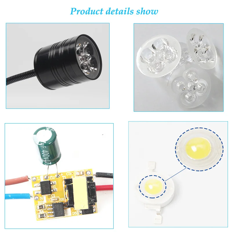3W 5W LED Hoses Wall Lamp Flexible Home Hotel Bedside Reading Wall Light Modern Fashion Book Lights Aluminum LED Bulbs110V 220V image 5