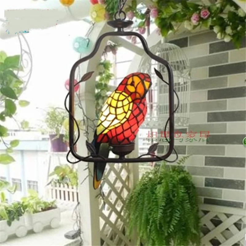 light Lighting parrot corridor lamp pendant lamp creative decorative lamp manual art time limit special light DF42