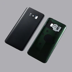 Housing Case For Samsung S8 G950F S8+ S8 Plus G955F Battery Glass Back Rear Lid Panel Door Cover+Camera Glass Lens Cover+Sticker