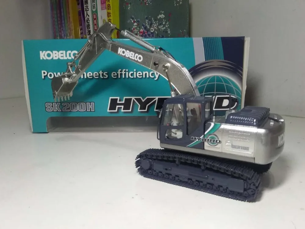 Druckguss-Spielzeugmodell Motorart im Maßstab 1:50, Kobelco SK210H-10 HYBRID-Typ, Hydraulikbagger, Baufahrzeug, Legierungsmodell, Geschenk