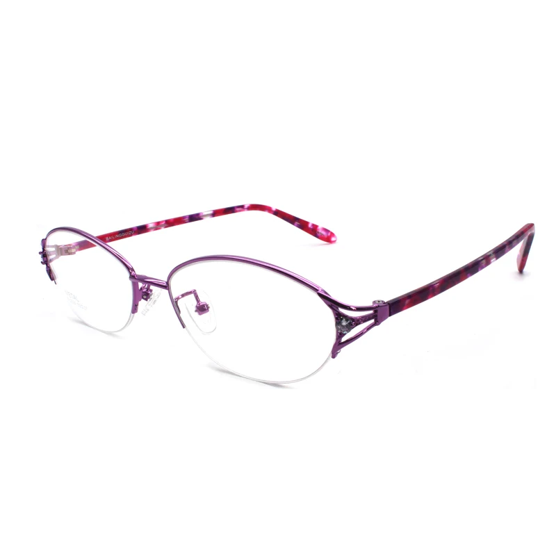 

Reven Jate 2534 Half Rimless Eyeglasses Frame Optical Prescription Semi-Rim Glasses Spectacle Frame For Women's Eyewear Female