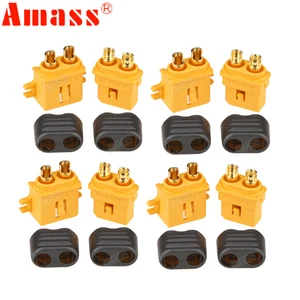 20 x Amass XT60L XT60-L Connectors plugs With Sheath Housing Male & Female spare parts for DIY RC Models (10 Pair )