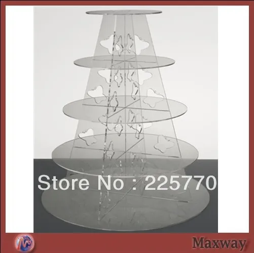 

5 tier 4mm laser cutting acrylic cupcake stand