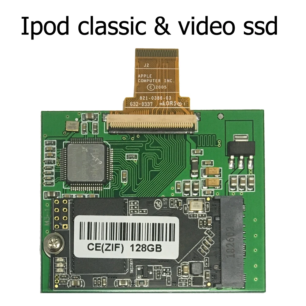 

128GB SSD For Ipod classic 6th 7th Ipod video 5Gen 5.5th Replace HS081HA MK8010GAH MK8022GAA MK1626GCB MK1231GAL ZIF CE HDD