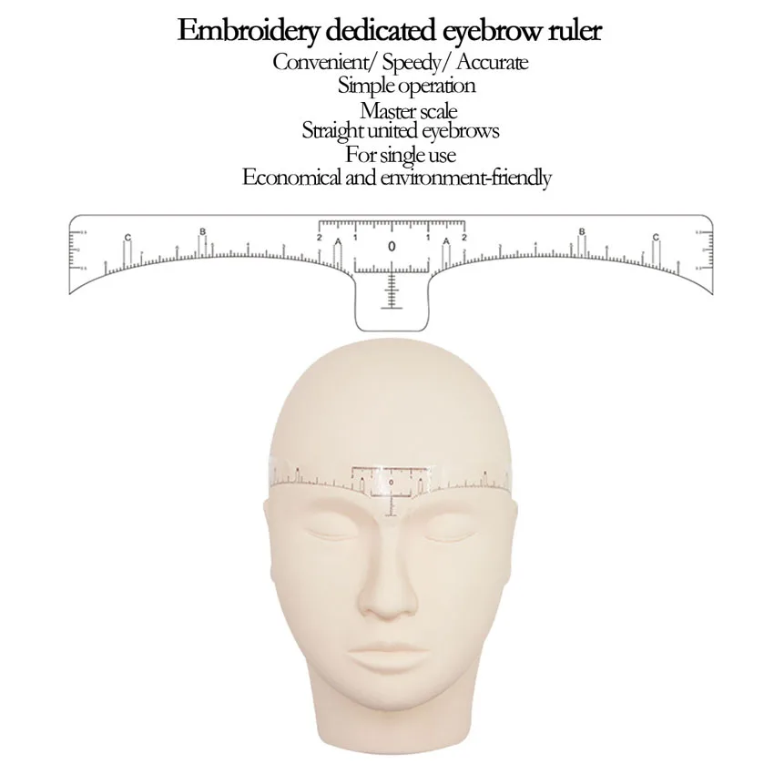 Szemöldök Mérővessző matrica számára microblading Rendelkezésre álló adhesiva Szemöldök mérési Stencil számára tattooing Szemöldök Összeállítás szerszámok