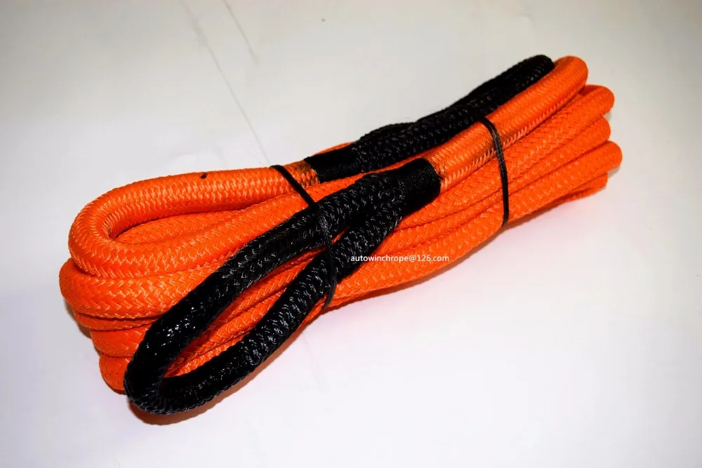 

Free Shipping Orange 3/4"*30ft Kinetic Energy Recovery Rope,Synthetic Winch Cable Rope,Towing Rope,Double Braided Nylon Rope