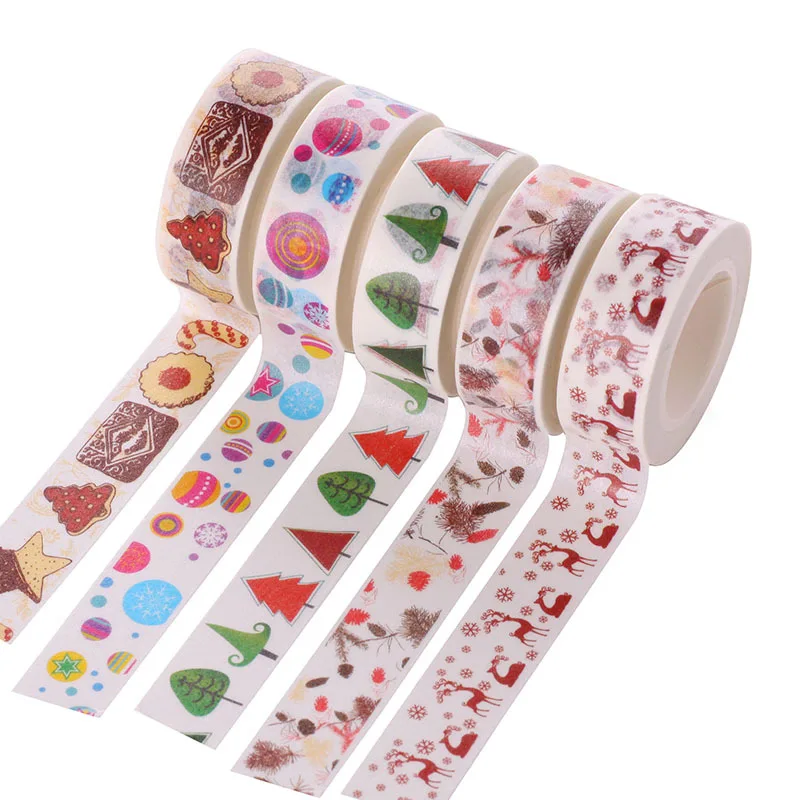 Lovely Hope Tree DIY Christmas Washi Tapes Masking Tape Decorative Adhesive Tapes Fashion Santa Claus Decoration School Supplies