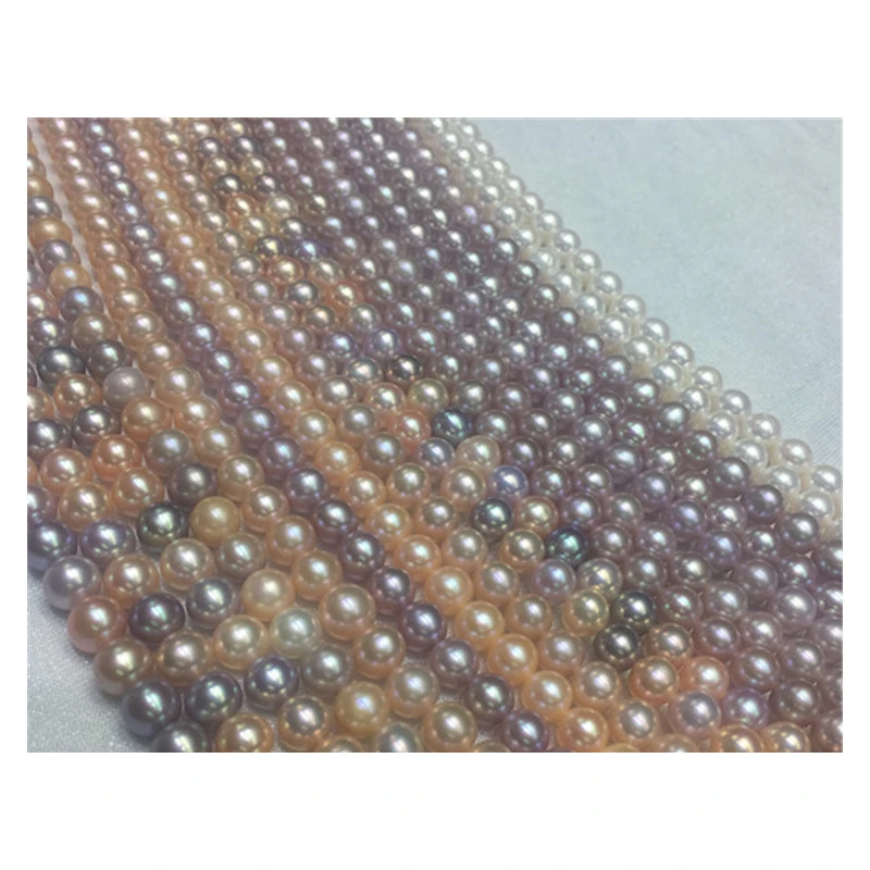 MADALENA SARARA AAA  7-10 mm  Round Freshwater Pearl For DIY Jewelry Making 38-40pcs/Strand