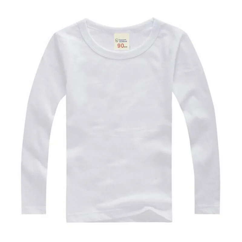 Boys Long Sleeve T Shirts For Children Spring Autumn pure color T-shirt Cotton 1 -15T Kids Clothing Baby Girls Tops Tees Clothes