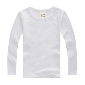 Boys Long Sleeve T Shirts For Children Spring Autumn pure color T-shirt Cotton 1 -15T Kids Clothing Baby Girls Tops Tees Clothes 3