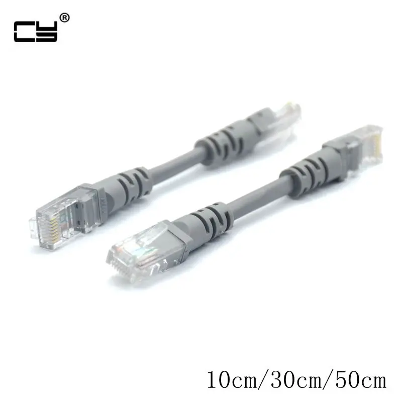 CAT 5 CAT 6 10cm 30cm 50cm 0.1m 0.3m 0.5m CAT5e CAT6e UTP Ethernet Network Cable Male to Male RJ45 Patch LAN Short cable