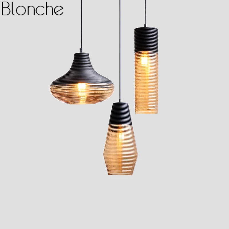 

Vintage Glass Pendant Lights for Living Room Bedroom Lamp Loft Industrial Home Decor Nordic Led Hanglamp Kitchen Light Fixtures