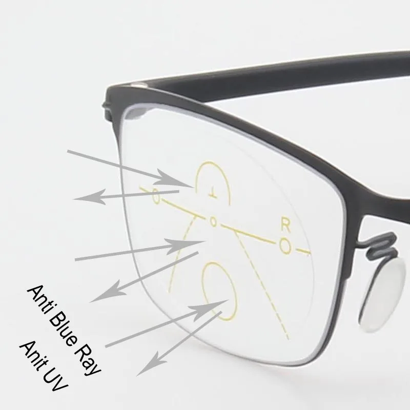 Fashion Progressive Glasses Anti Blue Ray Multifocal Reading Eyeglasses Presbyopic Spectacles Unisex Design Glasses Frame