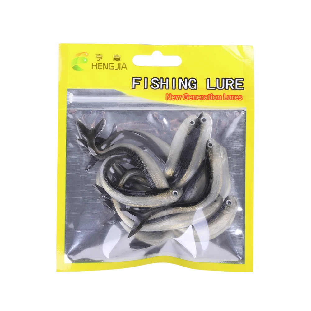 10 PCS Soft Fish Lure Silicone Silver Tiddler Drop Shot Lure Soft Rubber Shad for Perch Pike Trout Wobblers Fishing Takcle Tool