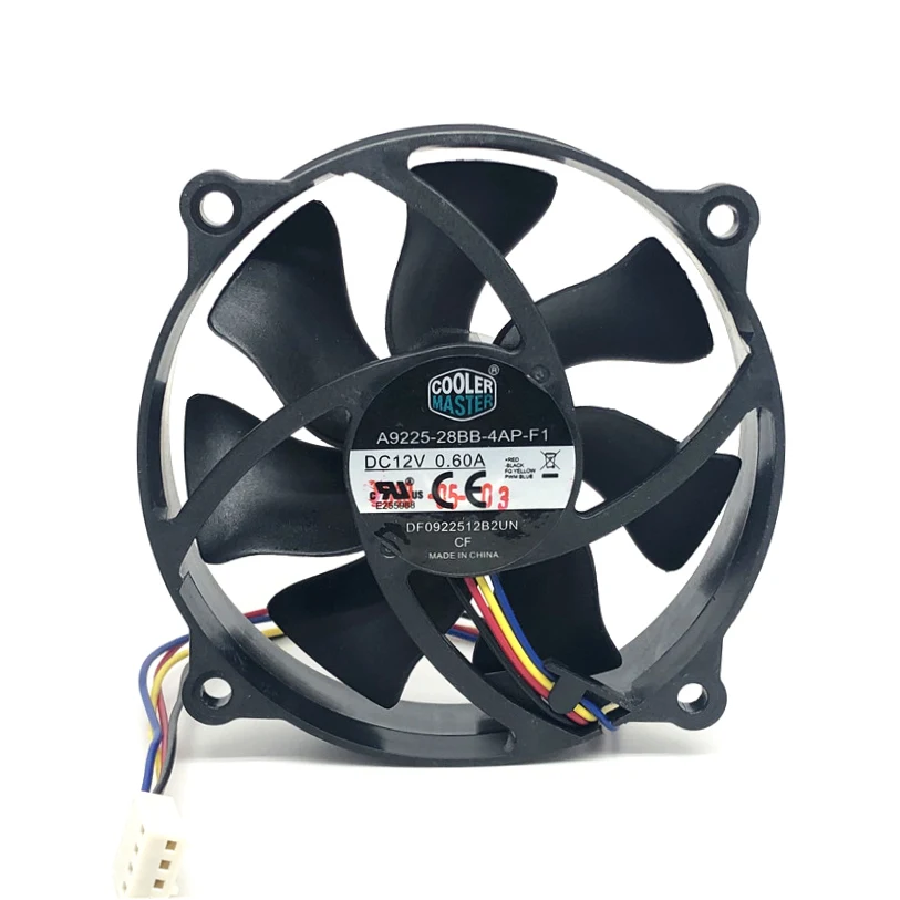 

Original Cooler master 9025 90MM 90x90x25mm Circular fan 72mm hole pitch For 775 CPU Cooling fan 12V 0.6A with PWM 4pin