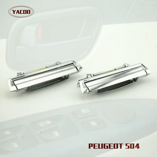 Imagen 2 del producto Manija exterior RDO, manija de puerta exterior, manija de puerta exterior para PEUGEOT 504 OEM:9101-43LH 9101-44RH METAL CROMADO