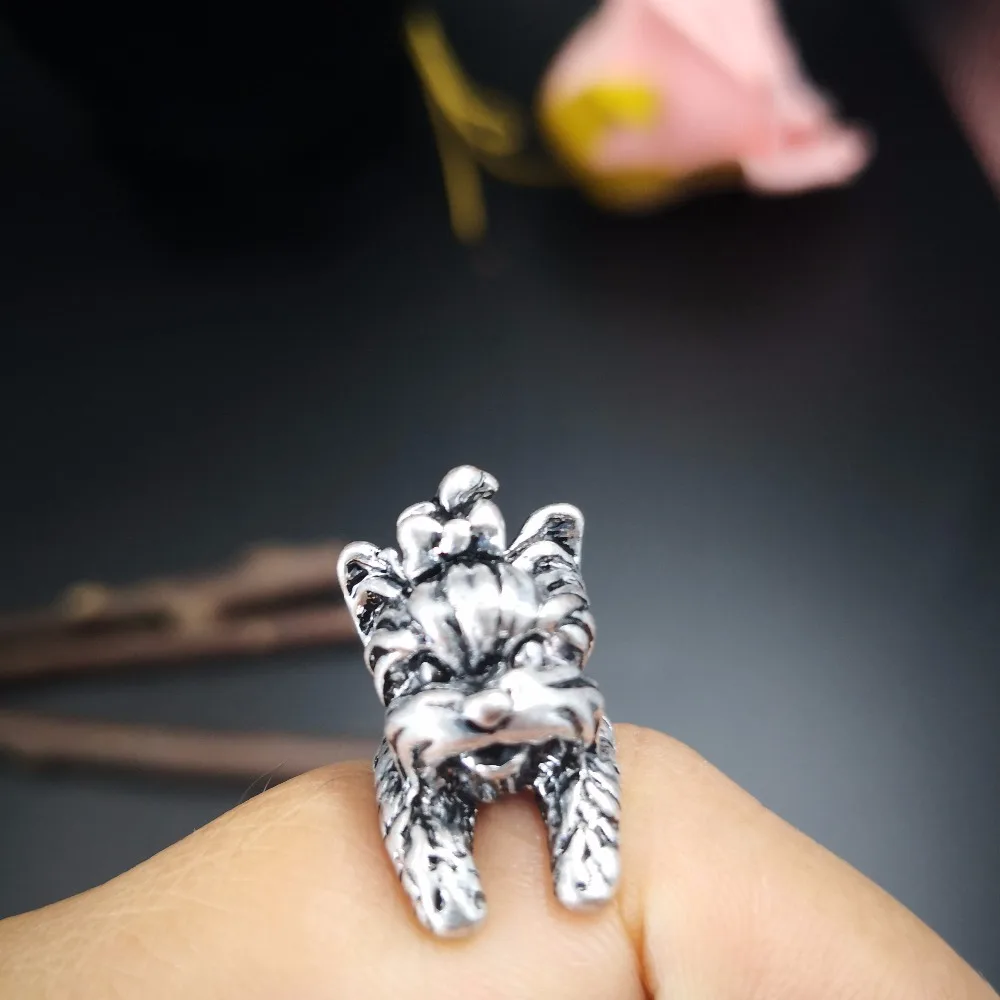 Yorkshire Terrier Ring free size hippie animal Yorkshire Terrier dog Ring jewelry for pet lovers