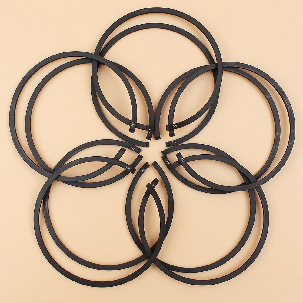 10Pcs/lot Piston Ring Rings 50mm x 1.2mm Fit HUSQVARNA 365 365XP 371 372 372XP 362 Chainsaw Replacement 11280343000