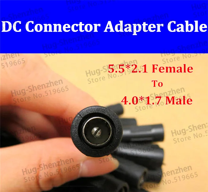 

Wholesale 50pcs 15cm DC Converter Line 5.5 * 2.1 Female to 4.0 * 1.7 Male Connector Adapter Cable