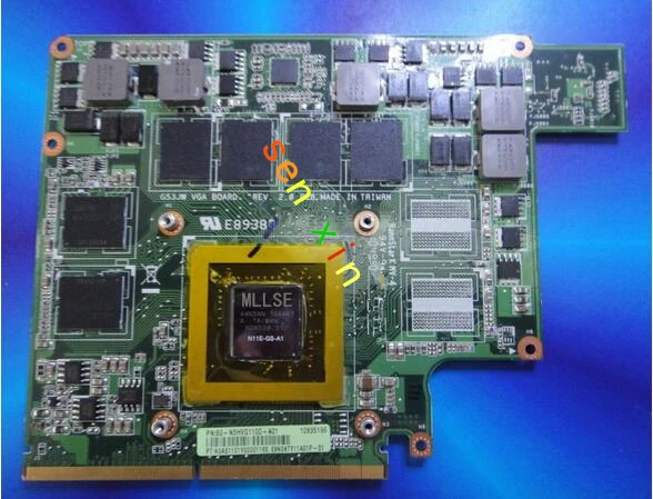 Imagem -01 - Vga para Asus G73jw G53jw G73 G53 Gtx460m Gtx 460 m gb Placa de Vídeo Gráfico N11e-gs-a1