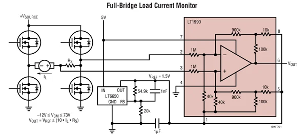LT1990 LT1990CS8 LT1990IS8 LT1990HS8 - +-250V Rentang Input G = 1, 10, Tenaga Mikro, Penguat Perbedaan