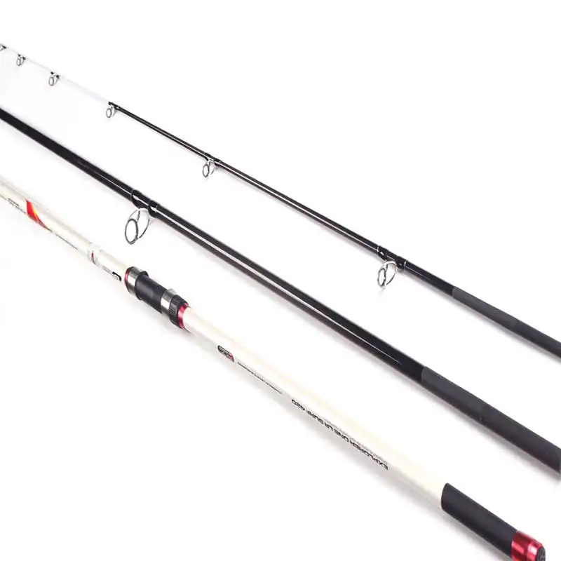 AZJ 2018 New 4.2M Carbon Lure Rod 3 Sections for surfcasting Fishing Rod Telescopic Fish Pole Feeder Baitcasting Lure Rod