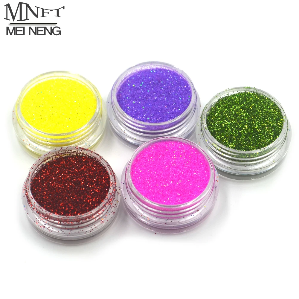 MNFT 24 Bottles 24 Color Glittering Powder For Fly Tying Materials Fly Fishing Nymph Skin Sparkling Flashing Powder Glitter