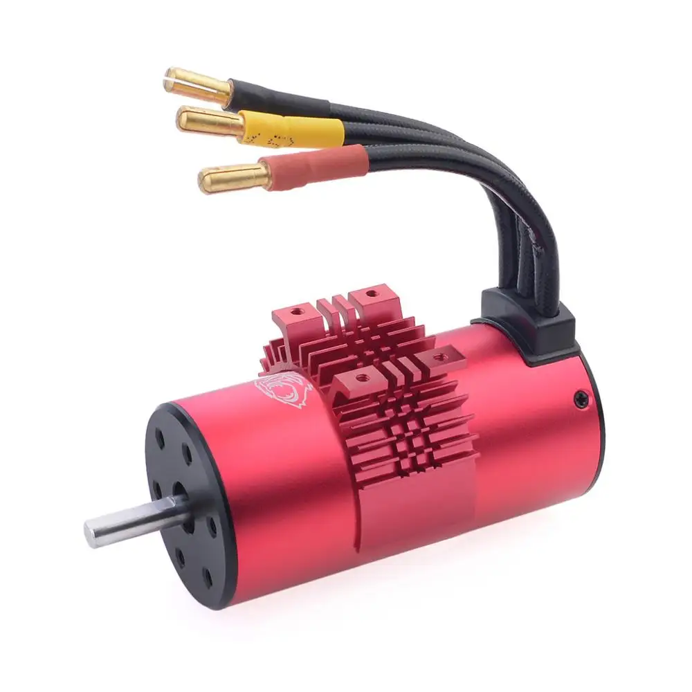 RC 3670 2650kv Sensorless Brushless Motor W/ Brushless ESC 120A + Heatsink Cover + S1500M 15KG Servo Waterproof For 1/10 RC Car