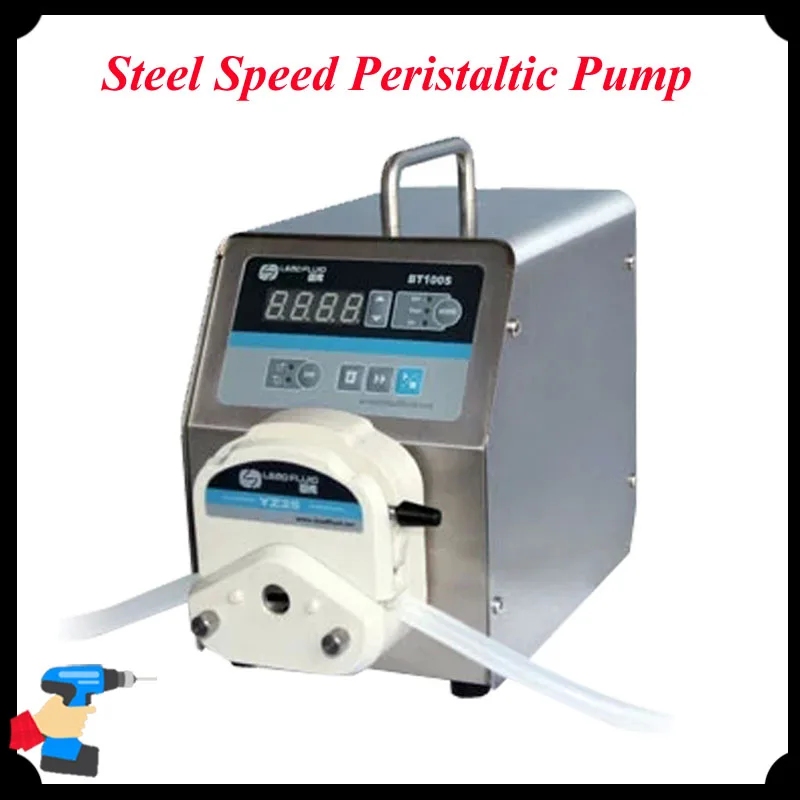 

1pc Stainless Steel Speed Peristaltic Pump Led Digital Display Low Flow Precise Variable Pump for Water Pumps Fluid BT100S-ZY15