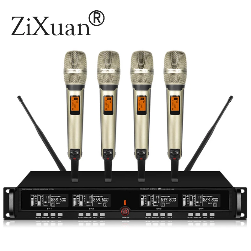 

2019 NEW SP4 - SKM9000 19" Rack Mountable UHF Wireless Microphones System conference home Karaoke handheld microphone