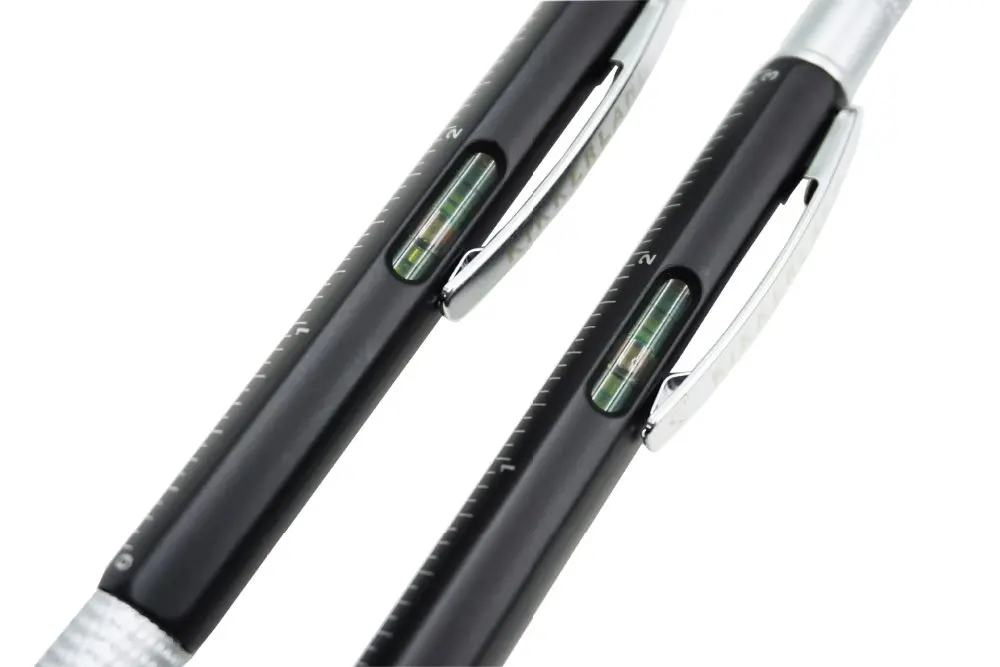 10PCS/LOT Multi Function Touch Screen Tool Stylus Pen with Spirit Level Ruler Screwdriver School Supplies