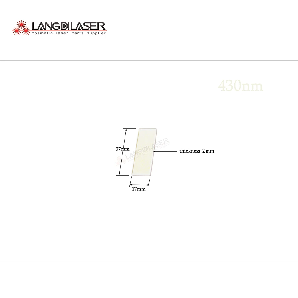 430nm~1200nm laser filter , size : 37*17*2mm , optic filter for IPL laser machines , beauty device laser filter