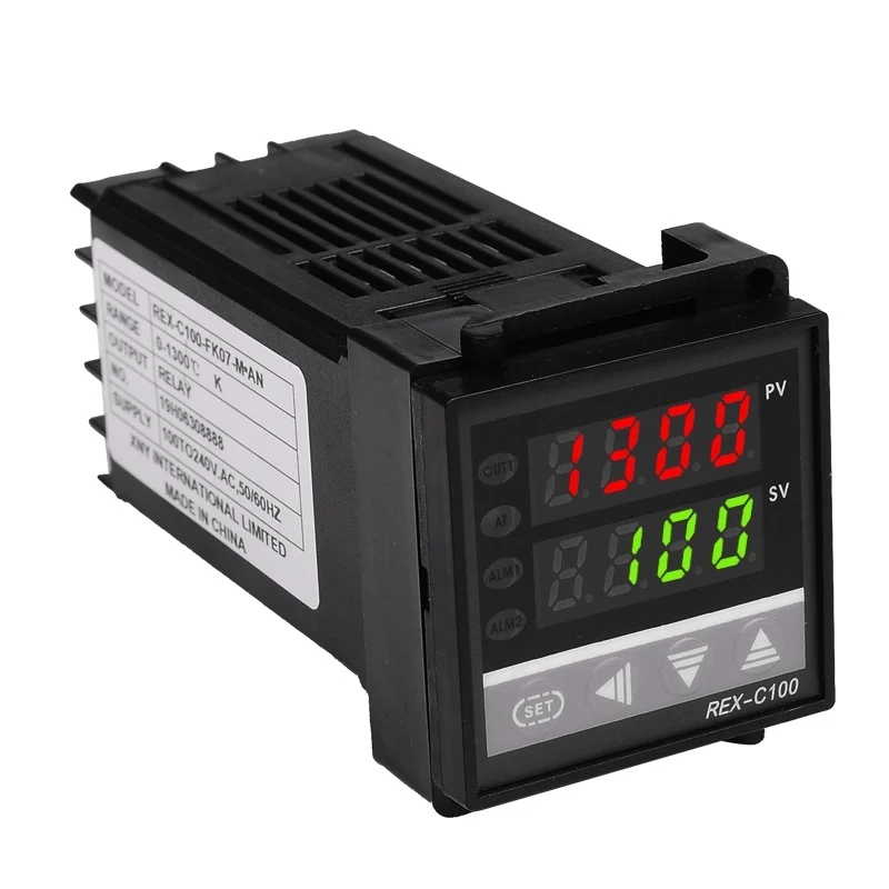 Top Vendor 100-240VAC Mutil-Input Economical PID Temperature Controller Universal Input Relay Output REX C100 Range 0 to 1300C