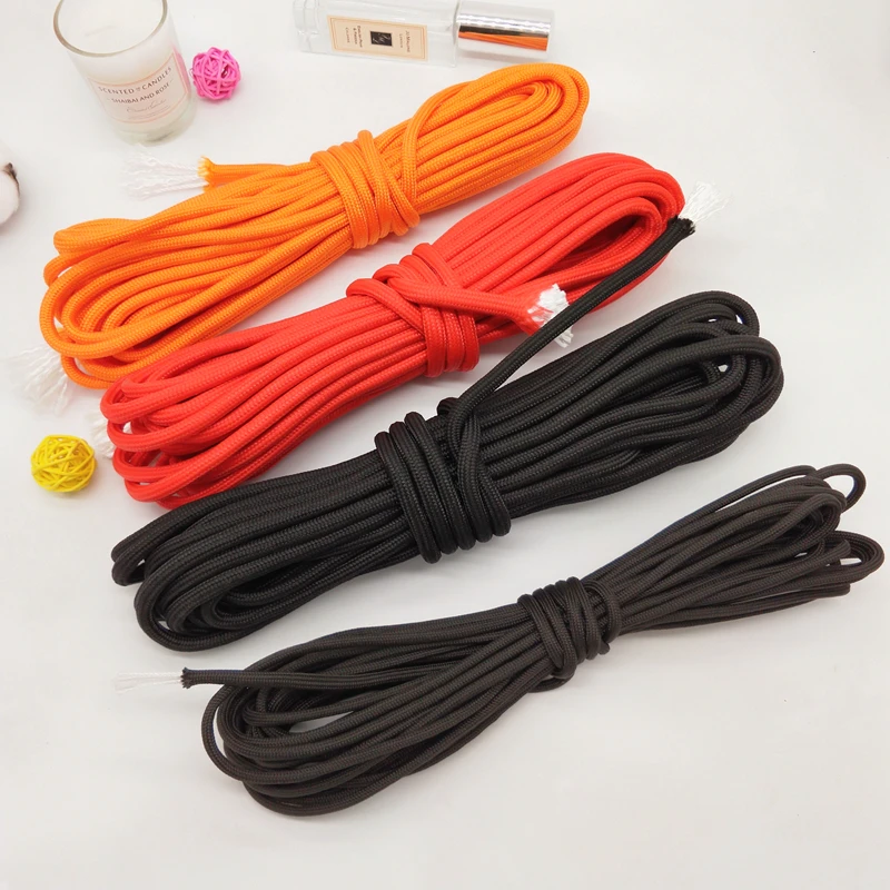 4-7mm 10m 7-16cores braided nylon rope polypropylene climbing boat yacht sailing line pulley clothesline survival parachute cord