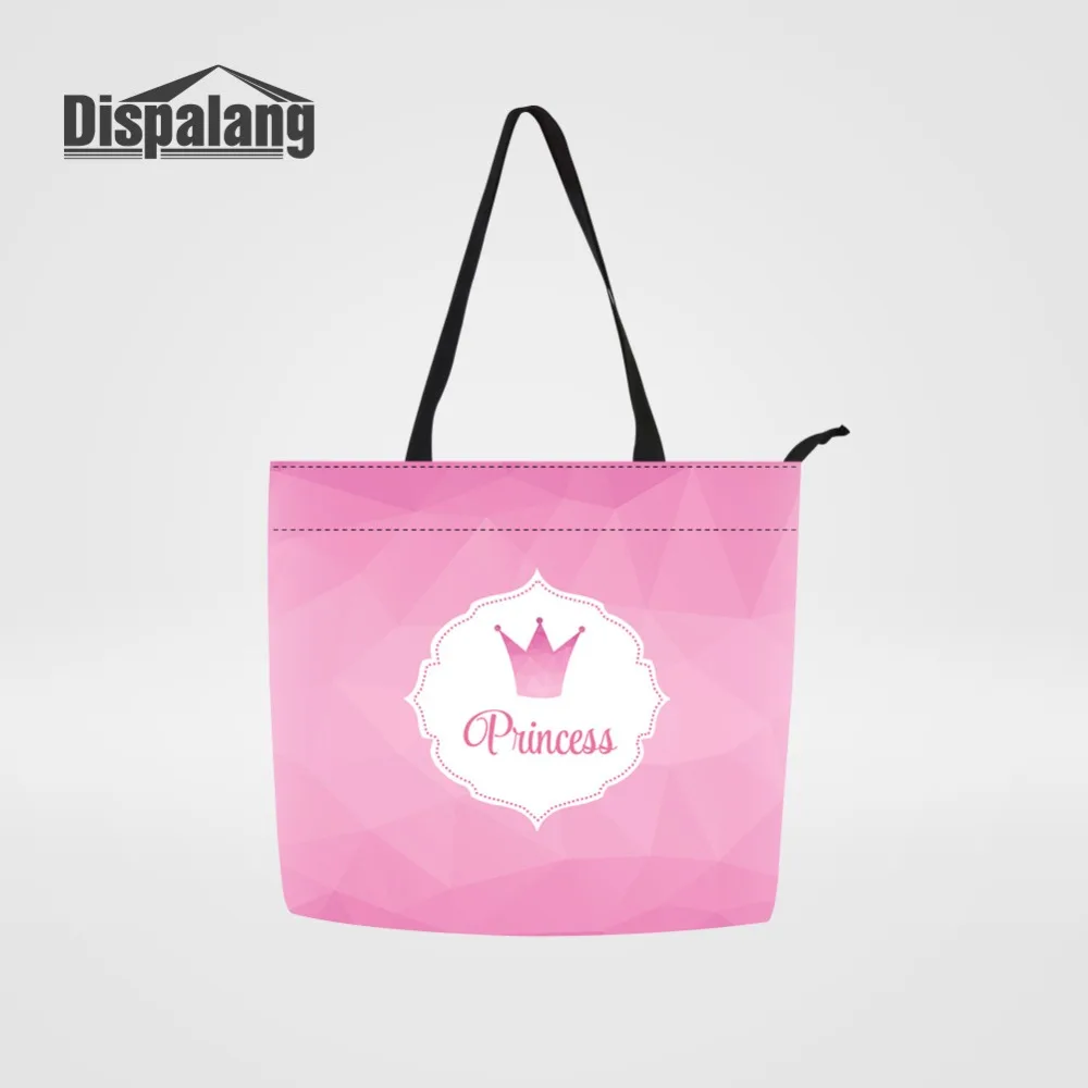 Cute Princess Crown Designer Lady Handbags Shopping Bag Handbag For Teenage Girls Women's Daily Use Reusable Geocery Totes Bags