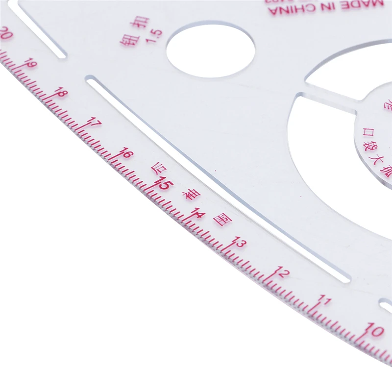 2024 New Sleeve Curve Ruler Measure Plastic for Sewing Dressmaking Tailor Drawing Tool