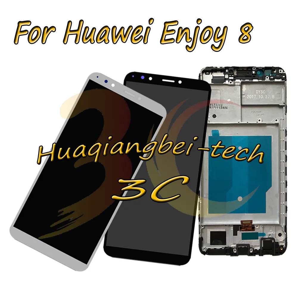 

5.99'' New For Huawei Enjoy 8 Full LCD DIsplay + Touch Screen Digitizer Assembly With Frame Black / White 100% Tested