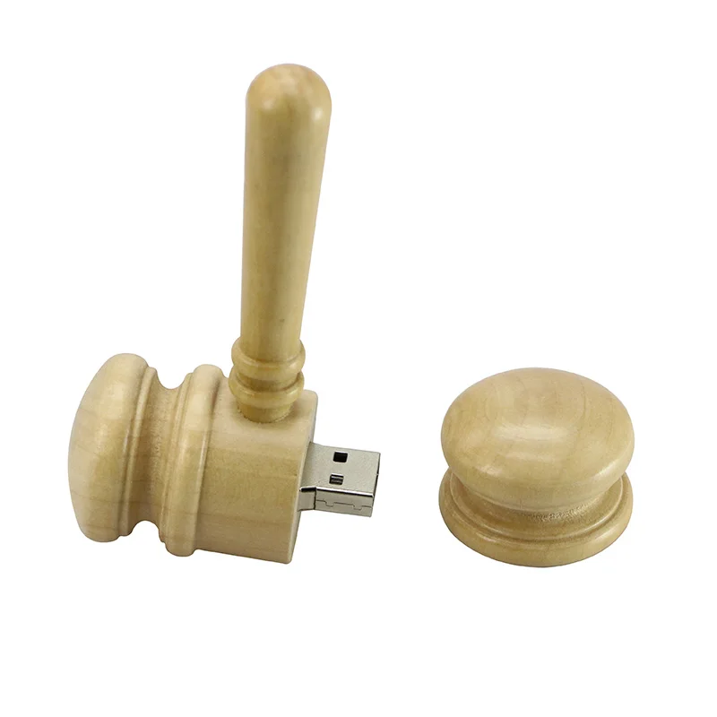 Wholesale Wooden Hammer Pen Drive External Storage Usb Pendrive Gavel Model U Disk 16G 32G 64GB Usb Flash Drive Flash Card Cle