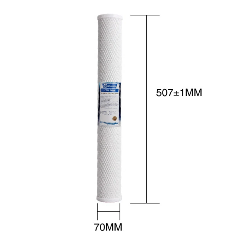 3 Levels 20 inch Water Filter Sets 1 Micron PPF/Sediment+UDF/GAC Granular Activated Carbon+Carbon Block CTO Osmosis Purifier