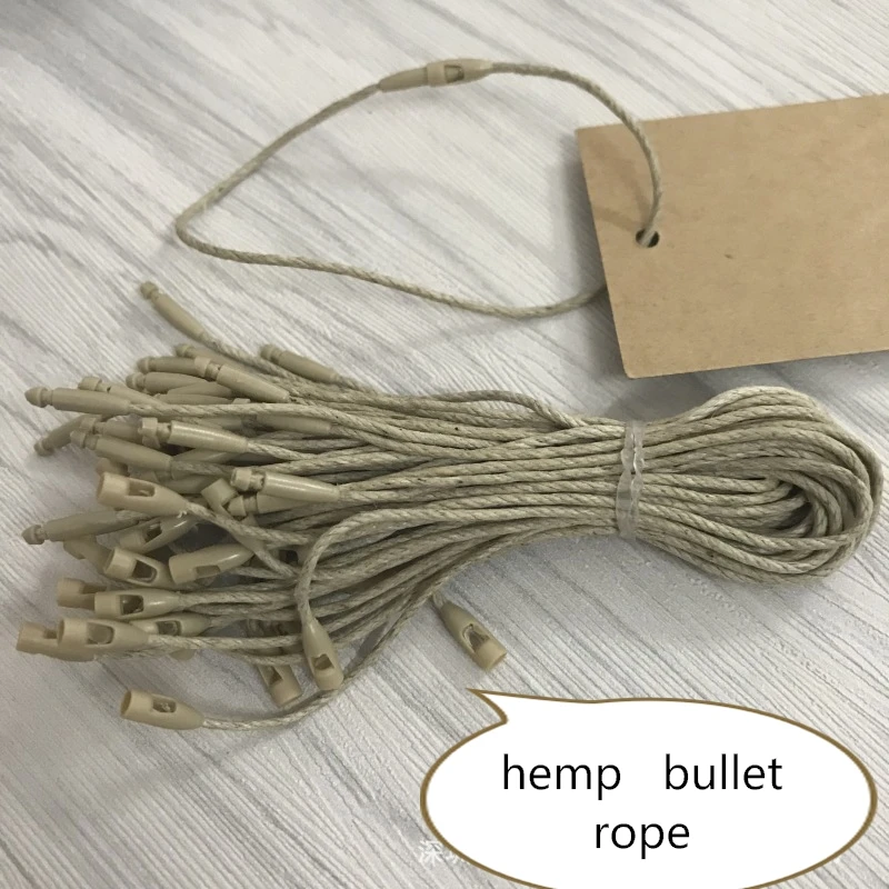 500pcs hemp rope clothing tag cords/string/jute/sling/Cotton rope, environmental protection hanging  wax rope, polyester rope