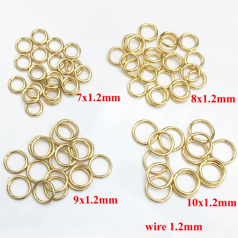 

50pcs Stainless Steel Gold Tone Open Jump Rings Jewelry Findings Split Rings For DIY Accessories Dia. 3.5mm-10mm