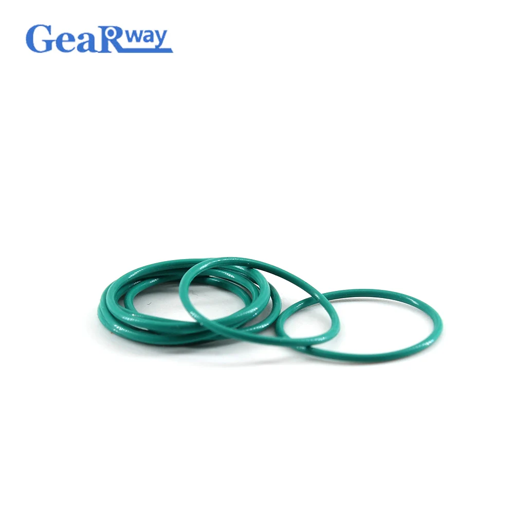 

Gearway Fluorine Rubber O Ring Seal 1.2mm CS Green FKM O ring Sealing Gasket 5/5.5/6/8/10/12mm OD 70SH Hardness O Ring Seal