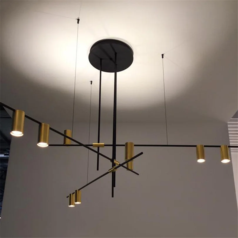 

Post-modern Scandinavian Ceiling Chandeliers Designer LED Line Hanging Lamp Dining Room Living Room Coffee Lustre Light Fixtures