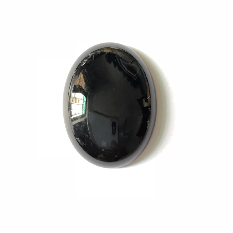 Natural Black Onyx Agate Cabochons Pendant Ring Face 30x40mm oval Semi precious stone jewelry Cabochons 1pcs