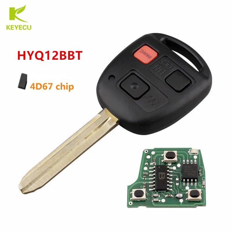 

KEYECU Replacement Remote Key 315MHz - 4D67 Chip for Toyota Land Cruiser 2003-2007, FJ Cruiser 08-09 HYQ12BBT