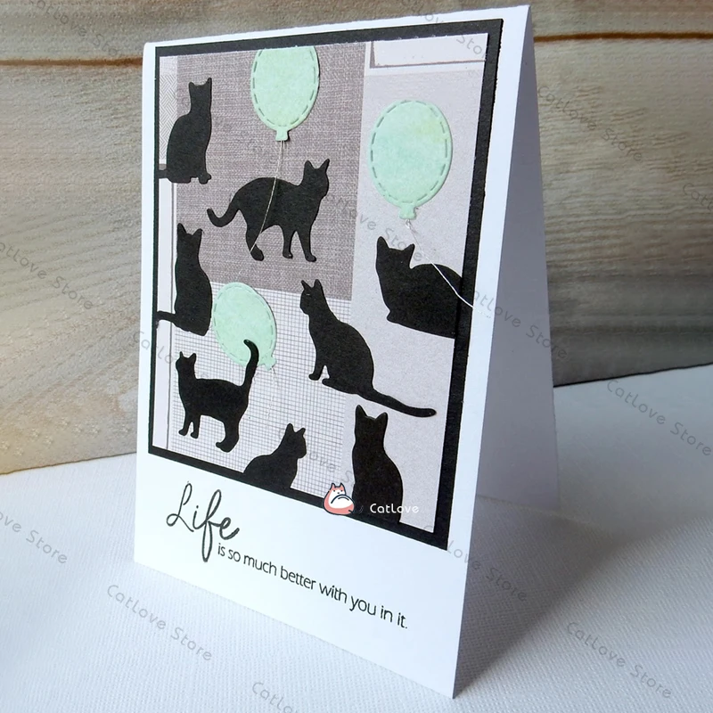 6 قطعة/الوحدة القط الحيوان المعادن قطع يموت الإستنسل DIY بها بنفسك سكرابوكينغ ورقة بطاقة الزخرفية الحرفية النقش يموت قطع جديد 2019