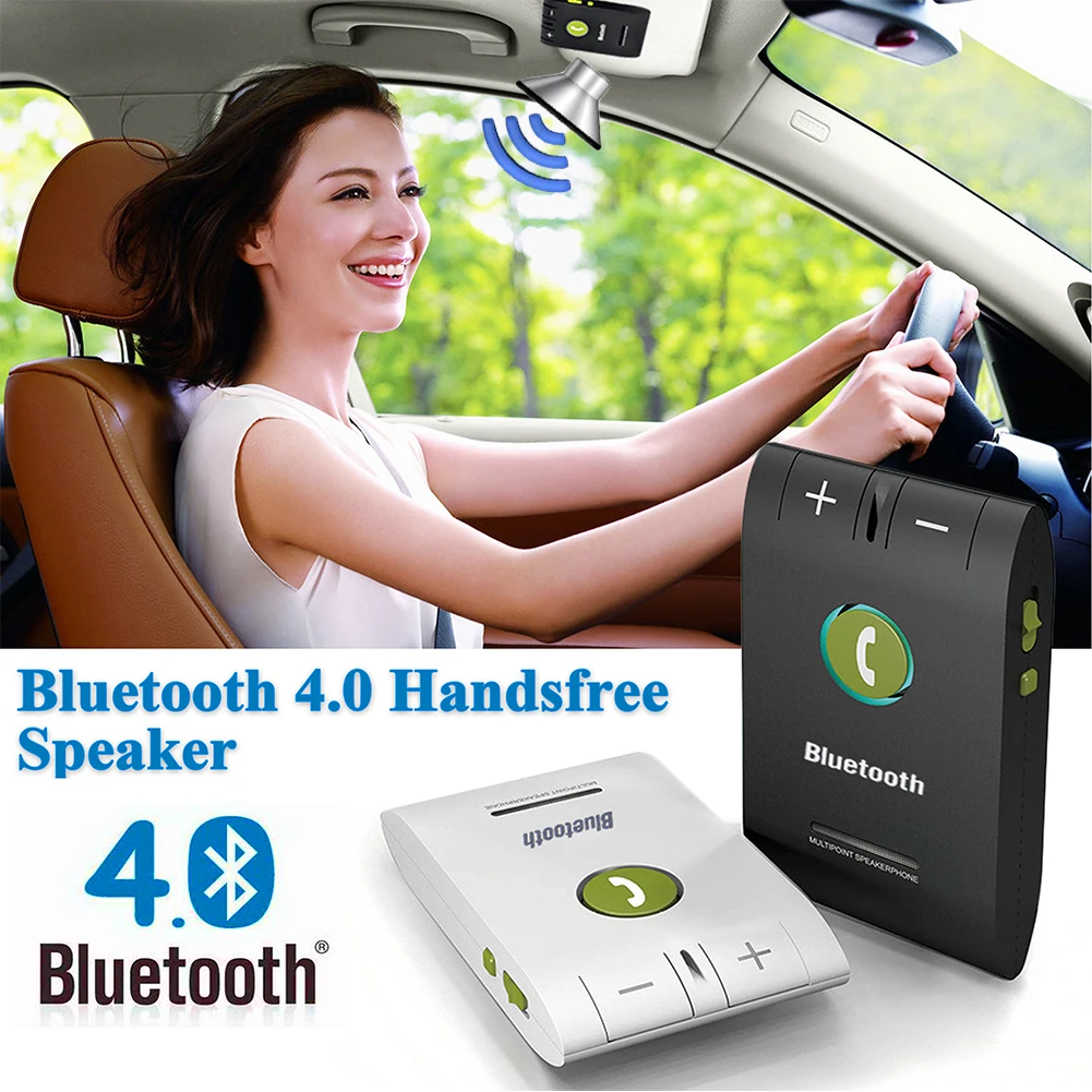 

Hands free 6E Headset Bluetooth Speaker for Smartphones Multipoint Wireless Sun Visor Handsfree Bluetooth Car Kit Speakerphone