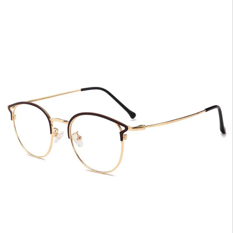 New Retro Cat Ears Metal Girls Glasses Frame Myopia Frames Vintage Eyeglasses Women Elegant Hot Sale