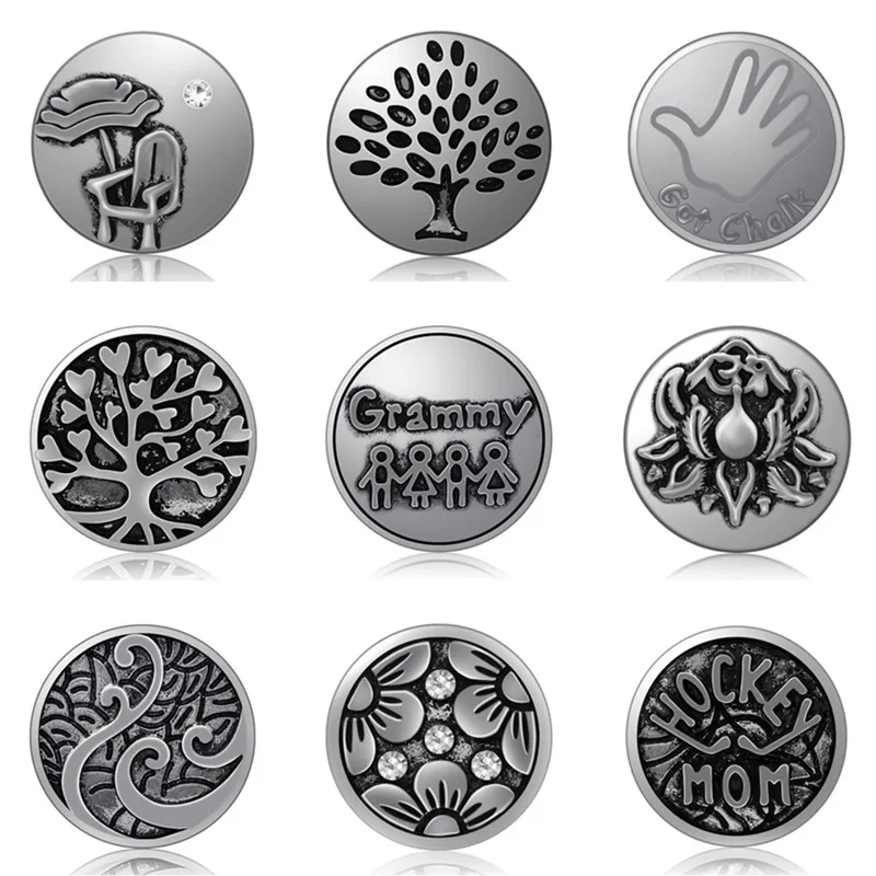 

New Beauty Trendy Life Tree Flowers pattern 18mm snap buttons fit 18mm snap necklace jewelry wholesale Gift