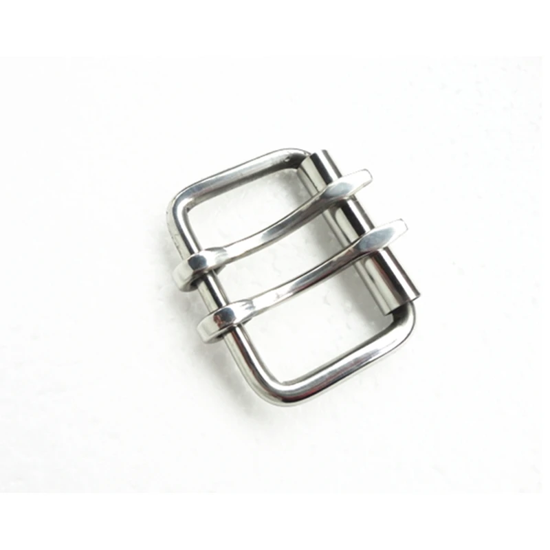 Stainless Steel Double Pin Buckle Solid Cowboy Belt Hardware Roller Wastband Head 44mm 41mm 60mm